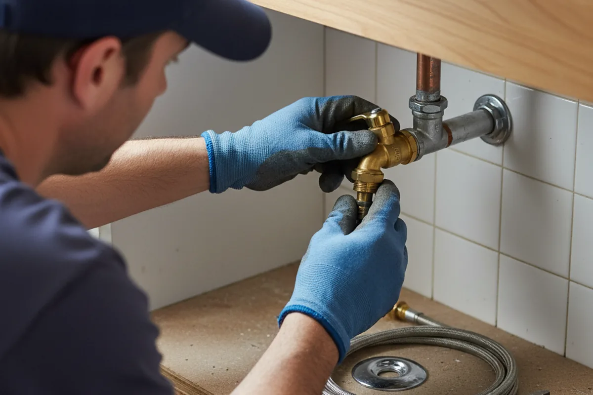 Shutoff valve and fitting work during Emergency Plumbing in Clarksville